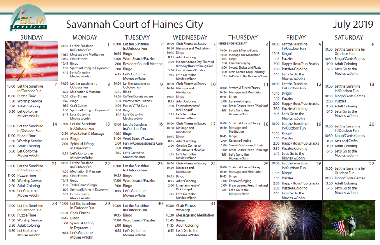 Activities Events at Savannah Court of Haines City