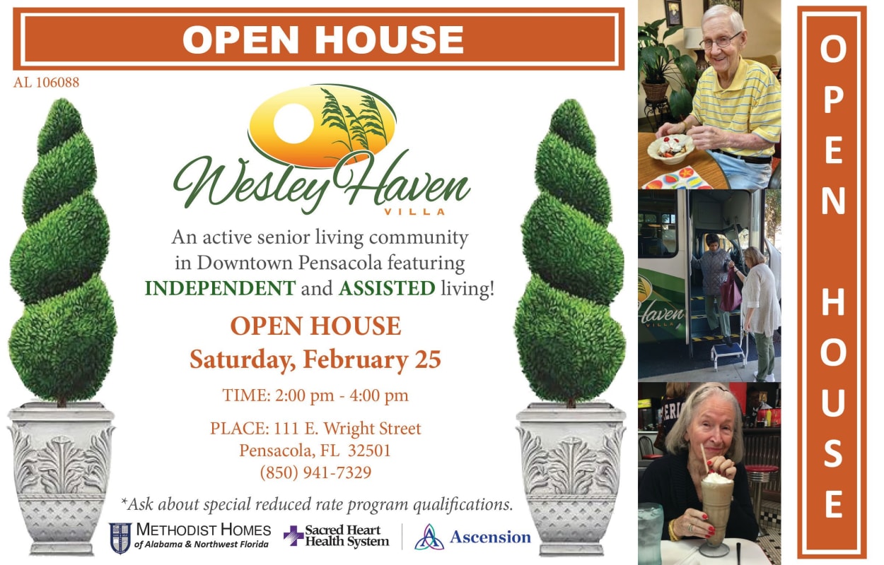Invitation to Open House on February 25 from 2 pm to 4 pm