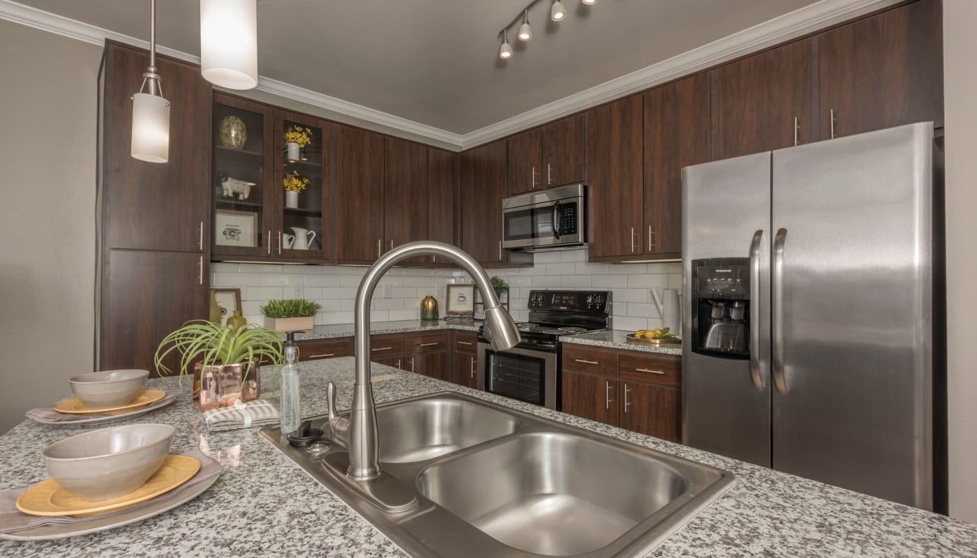 Kitchen at The Abbey at Dominion Crossing in San Antonio, Texas