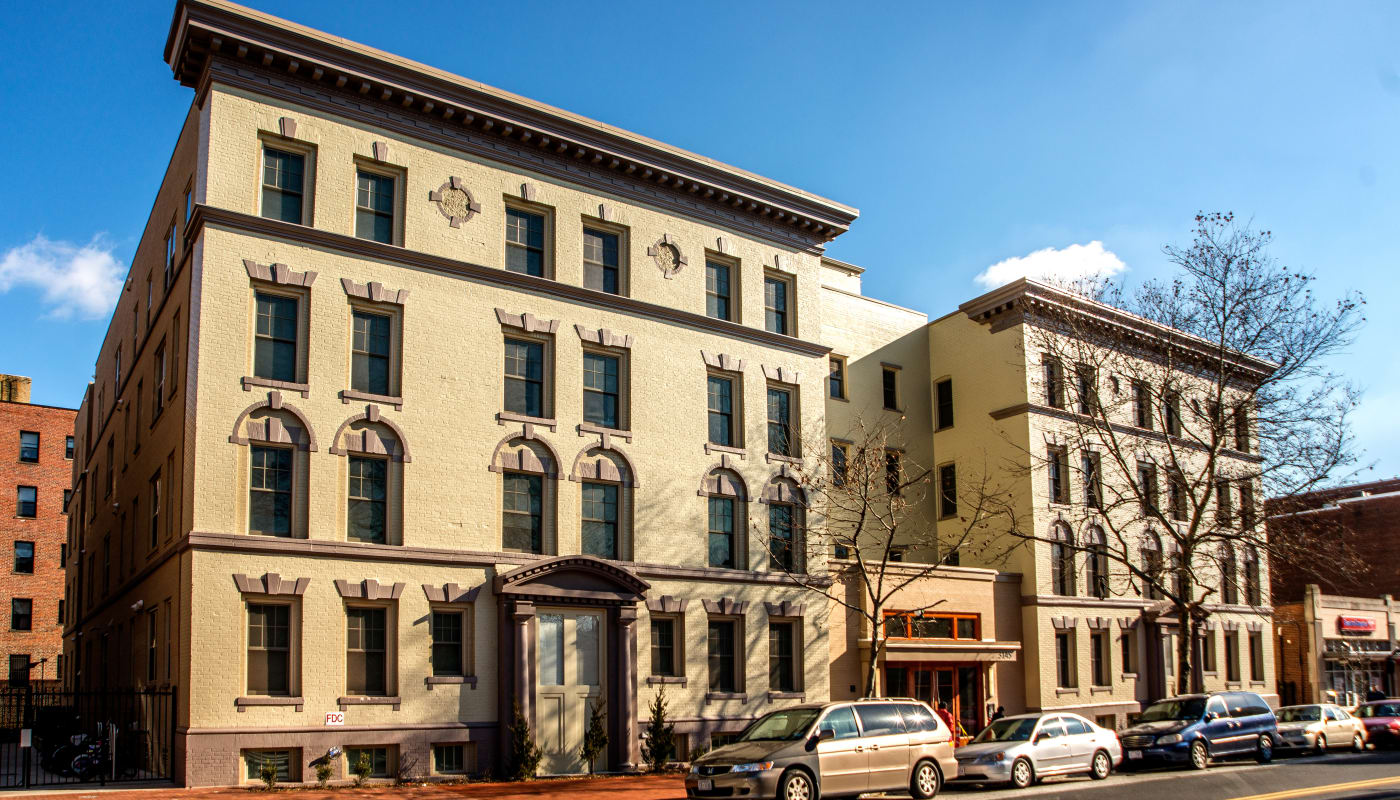 Exterior of Monsenor Romero Apartments in Washington, District of Columbia