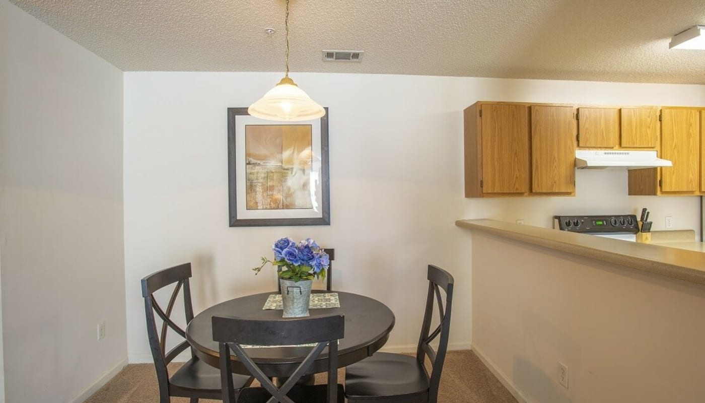 Apartment dining room at Fox Run in Camden, South Carolina