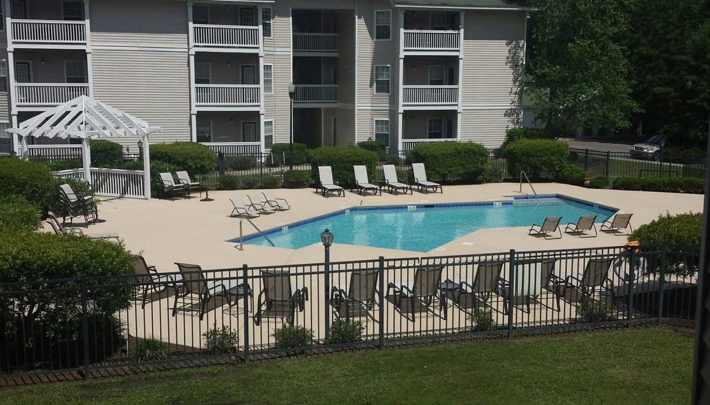 Fenced pool at Forest Pointe in Walterboro, South Carolina