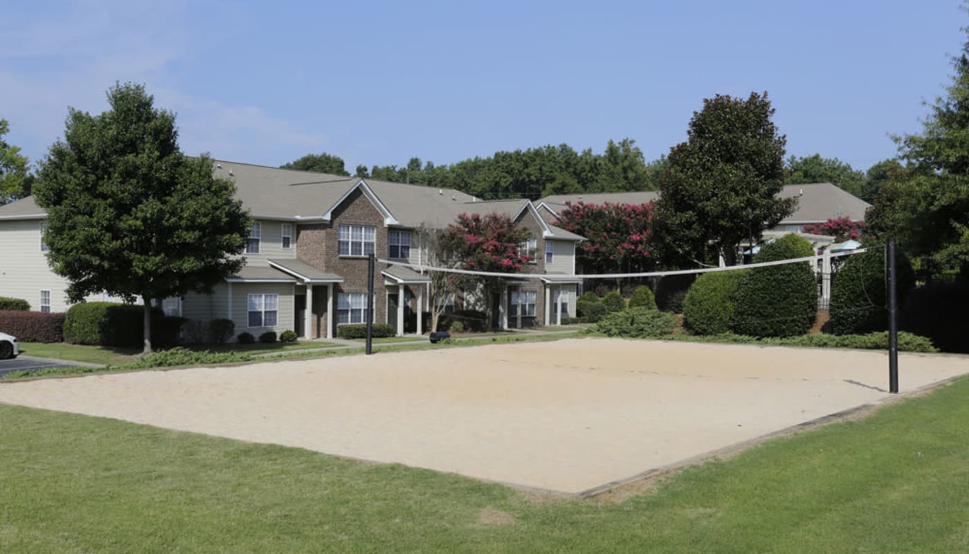 Volleyball court at Jasmine Cove in Simpsonville, South Carolina