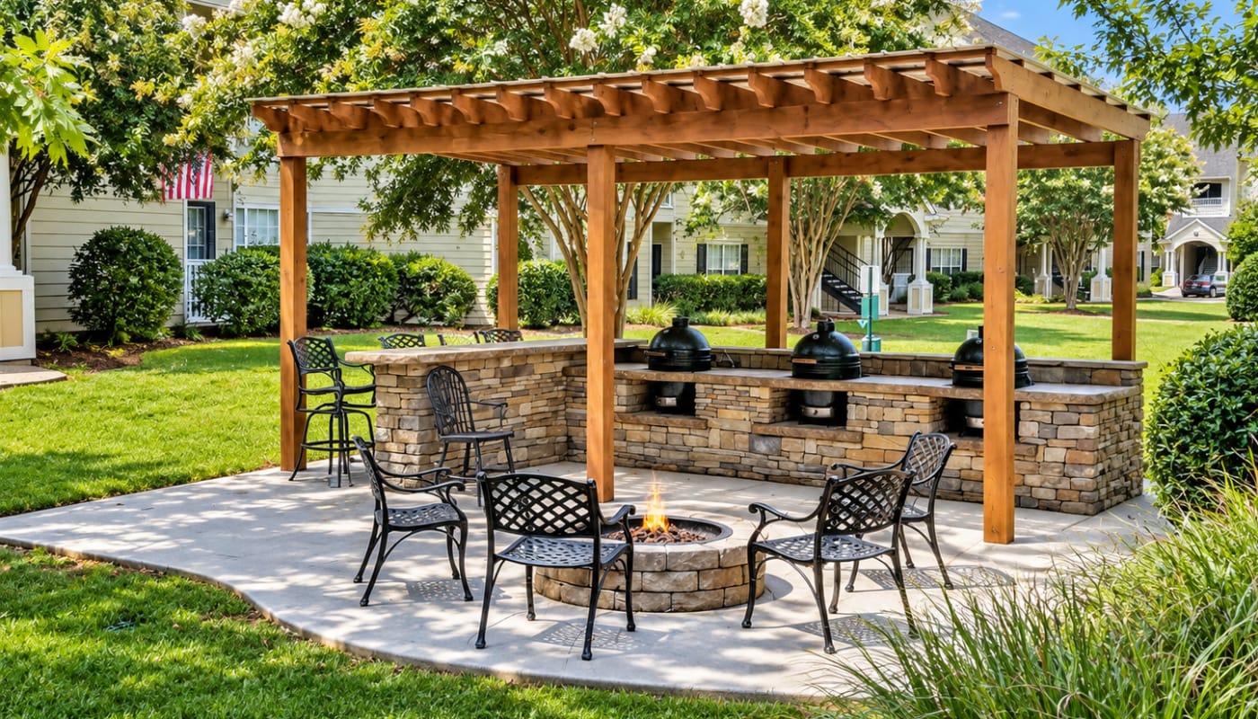 Camellia Trace Apartments Grilling Area