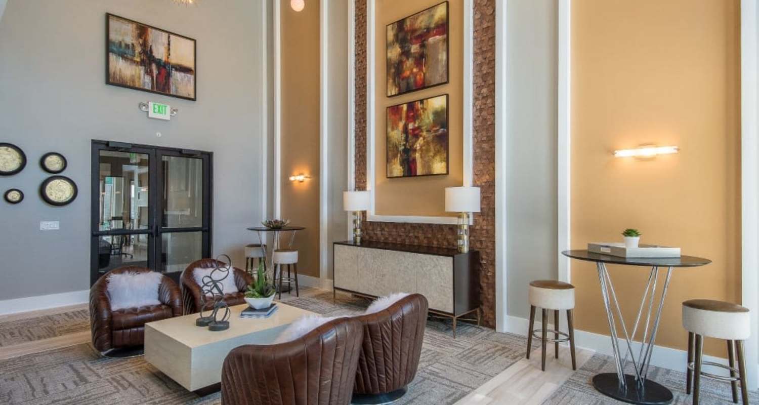 Clubhouse lobby at Mayfair Reserve in Wauwatosa, WI