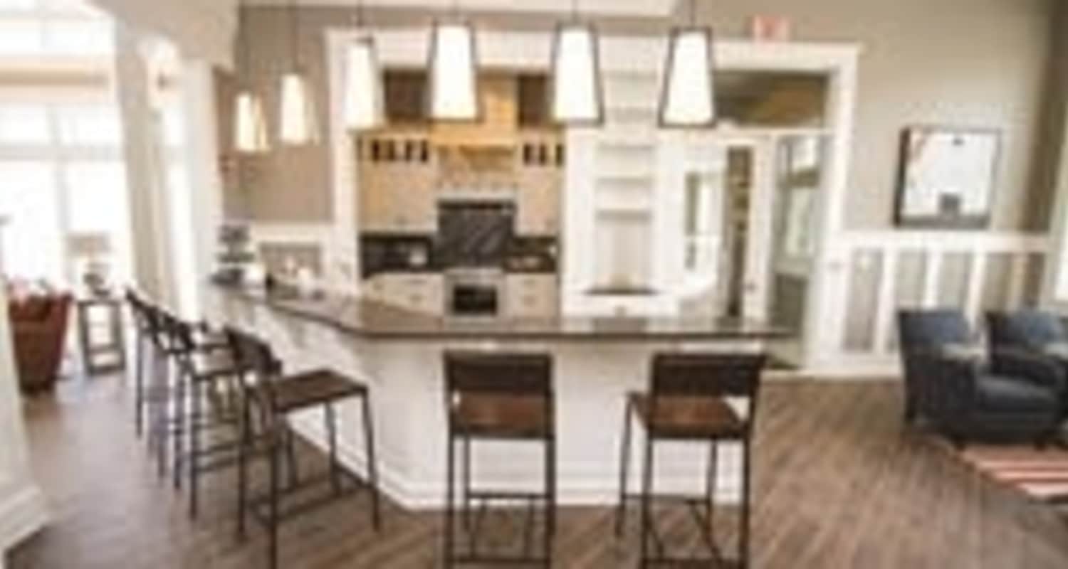 community bar seating at The Residences at New Longview in Lee's Summit, MO