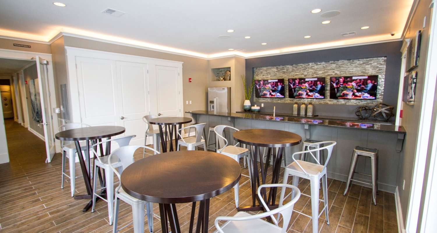 bistro tables at The Residences at New Longview in Lee's Summit, MO