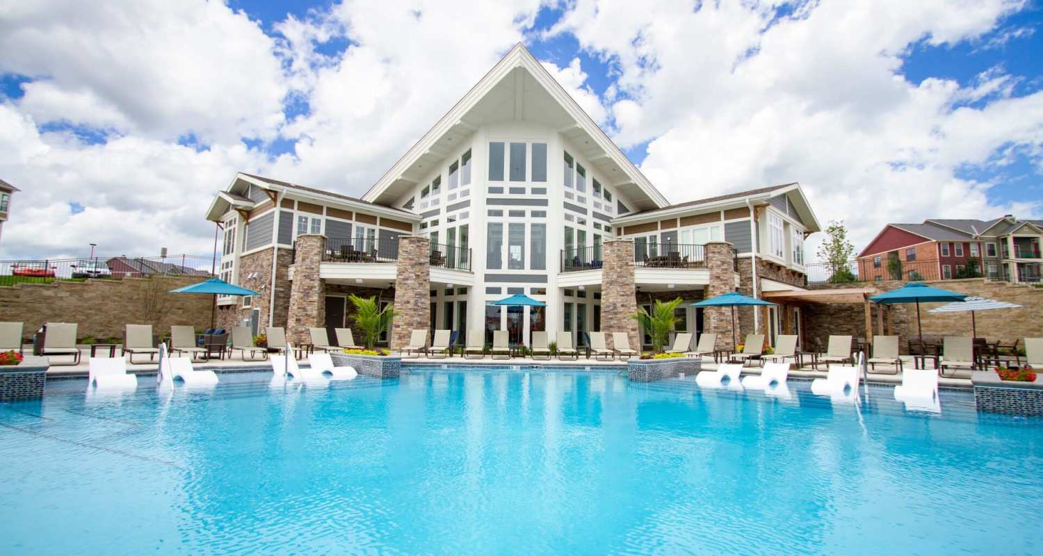 clubhouse at The Residences at New Longview in Lee's Summit, MO