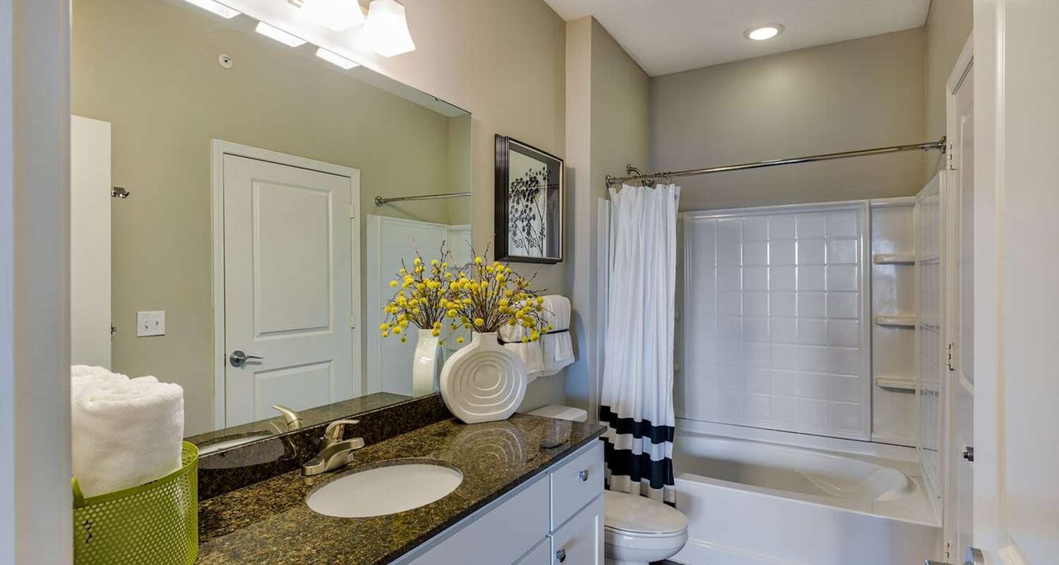 bathroom at The Residences at New Longview in Lee's Summit, MO