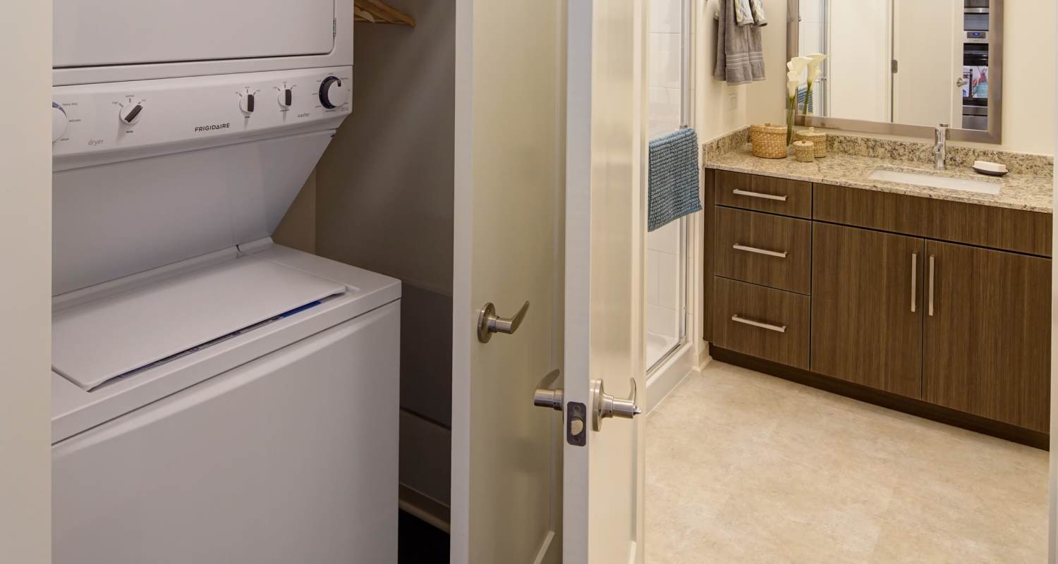 washer and dryer at Courthouse Square Apartments in Wheaton, IL