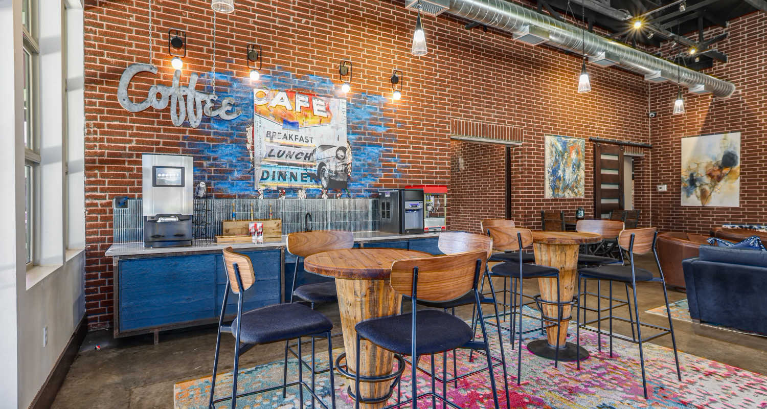 Communal café at 35 West in Moore, Oklahoma