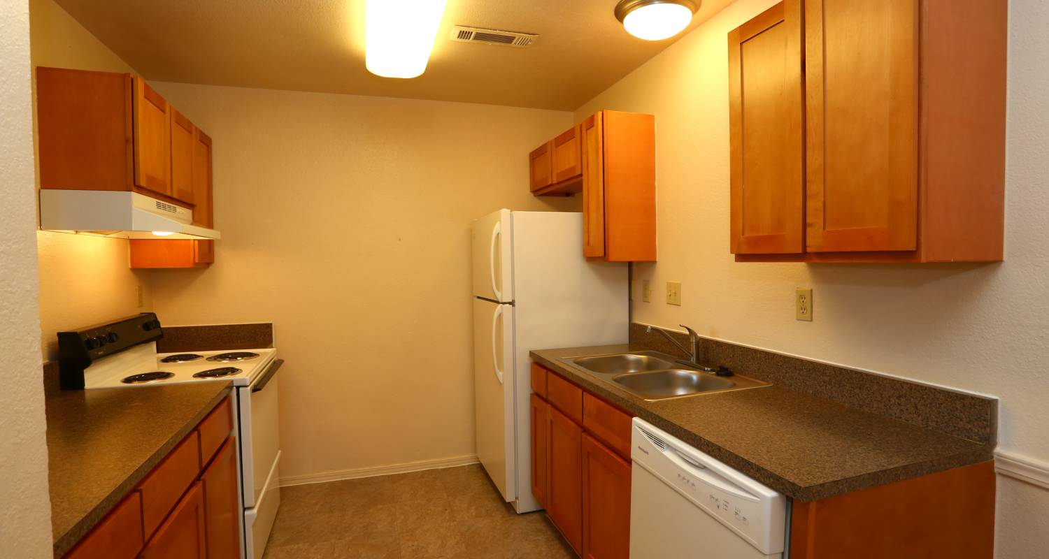 Kitchen at Coffee Creek Apartments in Edmond, Oklahoma