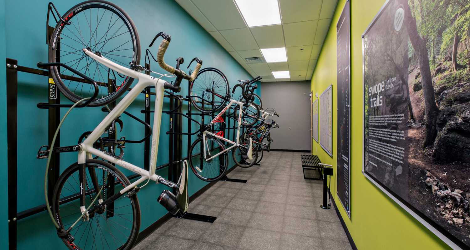 Bike storage at Summit on Quality Hill in Kansas City, MO