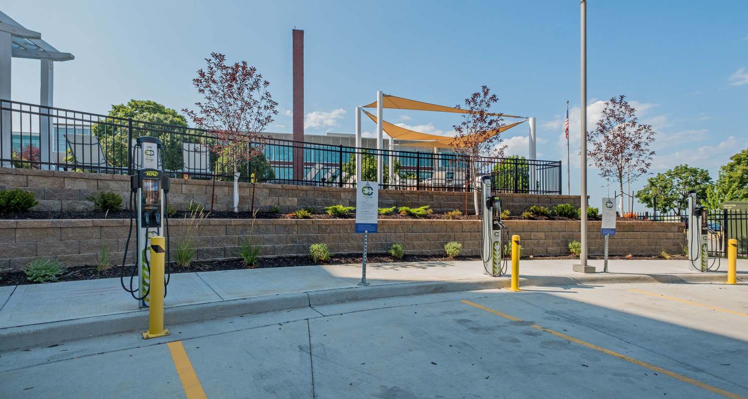 EV charging stations at Apex on Quality Hill in Kansas City, Missouri