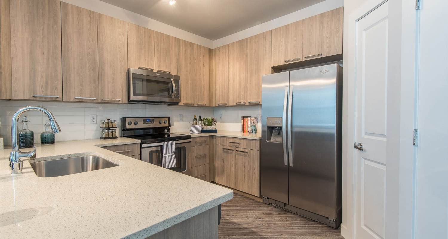 Kitchen area at Mayfair Reserve in Wauwatosa, Wisconsin