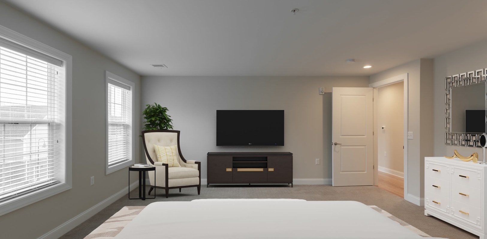 Bedroom with tons of space at Zephyr Ridge in Cedar Grove, New Jersey