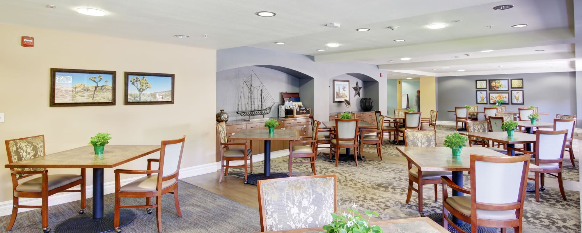 Our senior apartments in Riverside, California offer a dining area