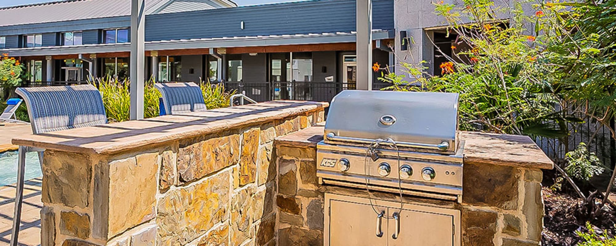 Grilling station at The Landings at Brooks City-Base in San Antonio, Texas