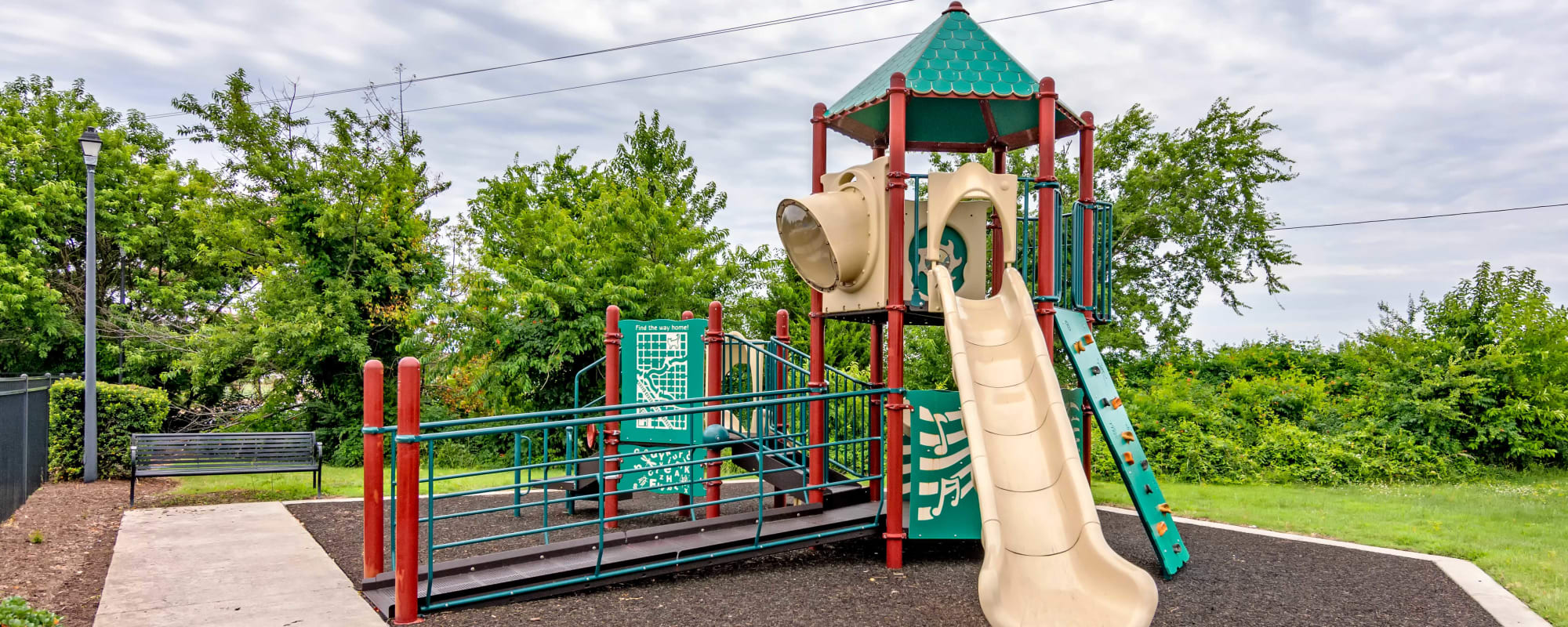 Slide at playground at Willoughby Bay in Norfolk, Virginia