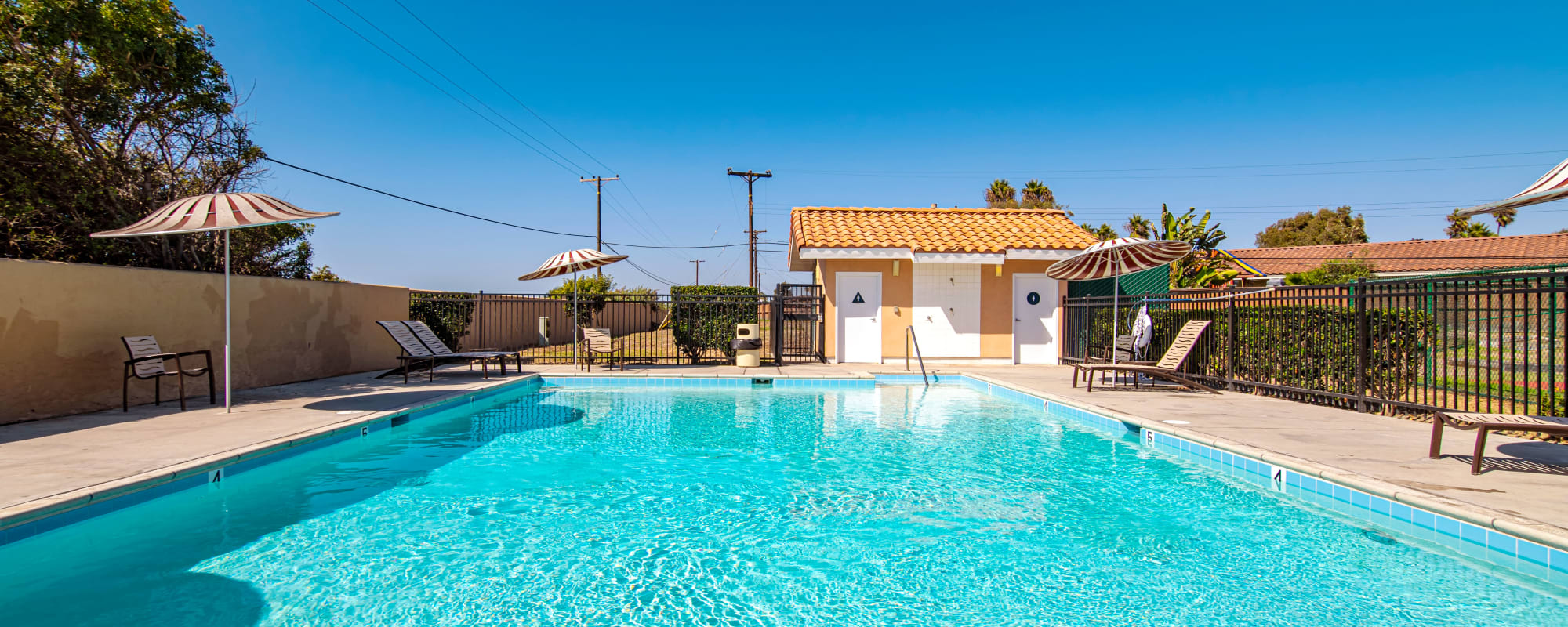 A swimming pool at Silver Strand II in Coronado, California