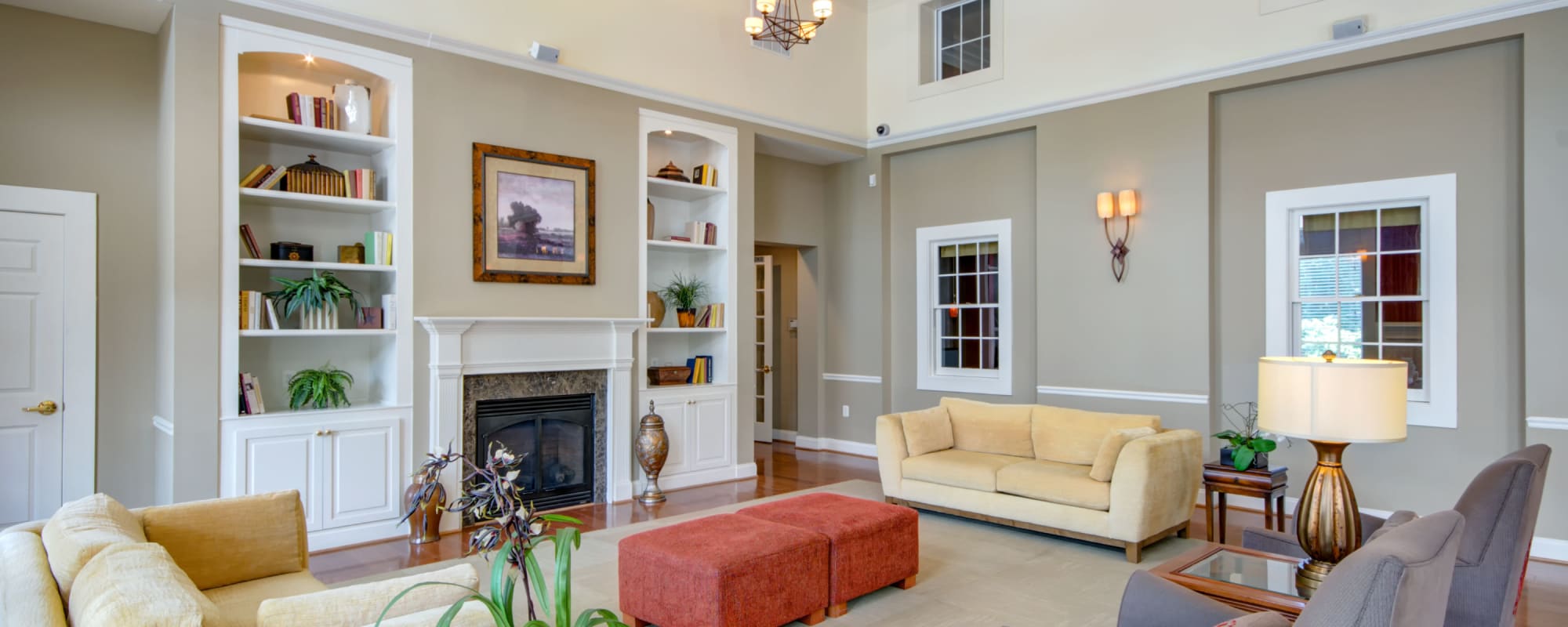 the interior of the clubhouse at Masters Hill Infill Townhomes in Quantico, Virginia
