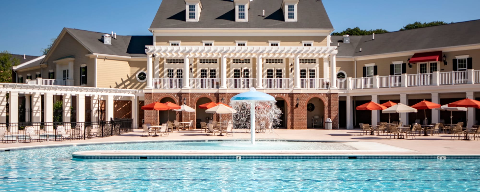 the quantico clubhouse and pool at Masters Hill Infill Townhomes in Quantico, Virginia