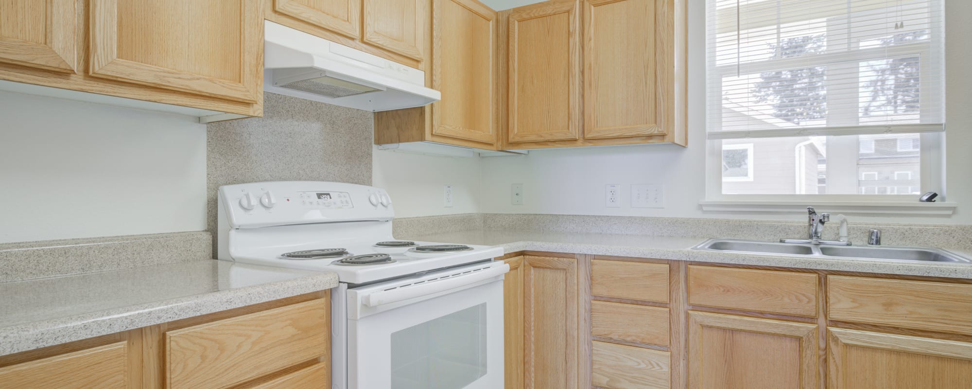 Kitchen with ample storage at Beachwood North in Joint Base Lewis McChord, Washington