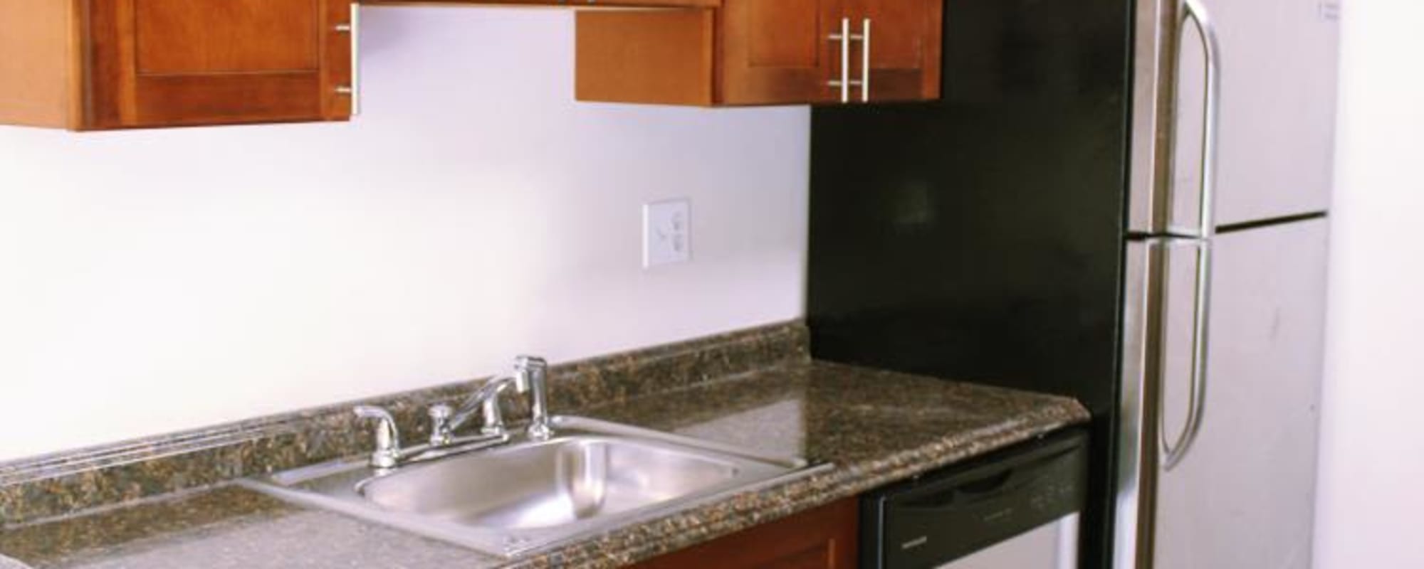 Stainless steel sink in an apartment at Chelsea Park in Gaithersburg, Maryland