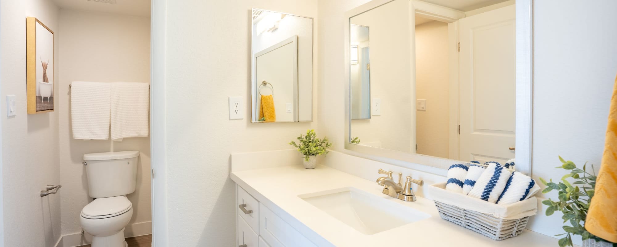 Spacious bathroom at Riverside Apartments in Tempe, Arizona