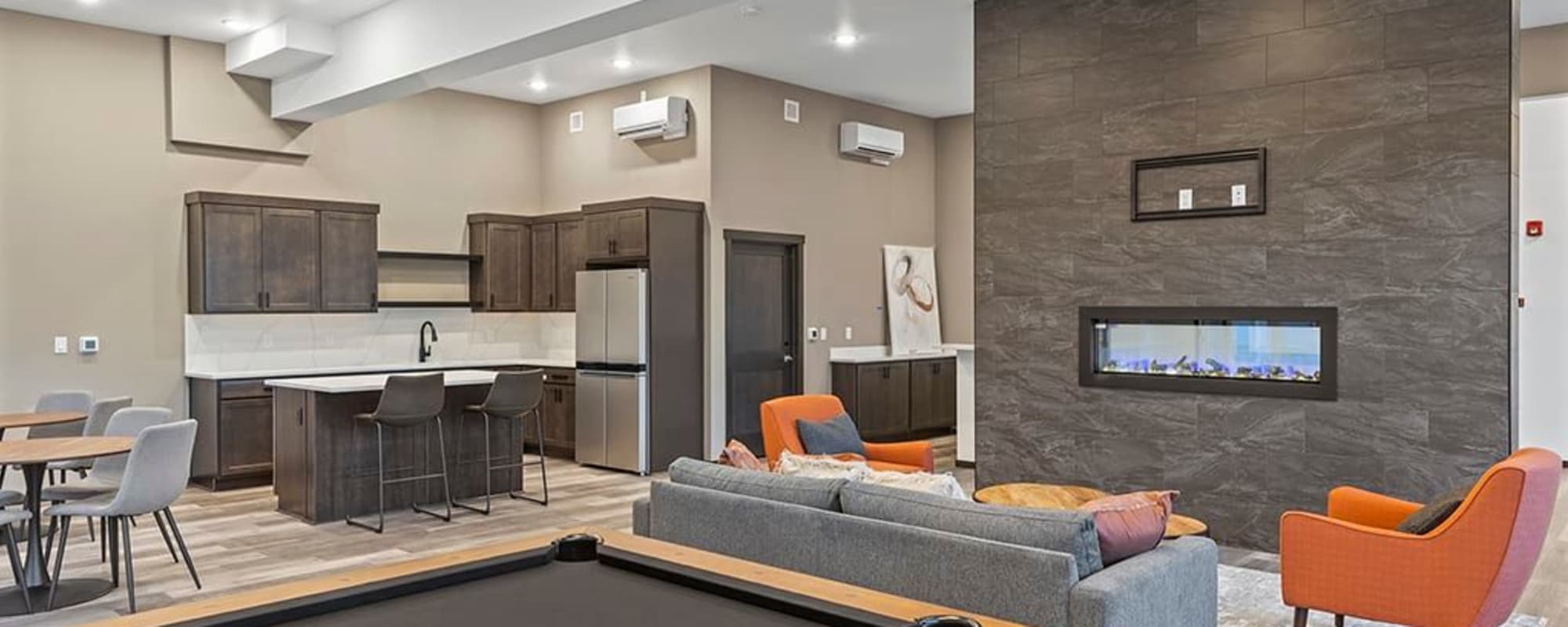 Modern clubhouse at Wyndstone Apartments in Yelm, Washington