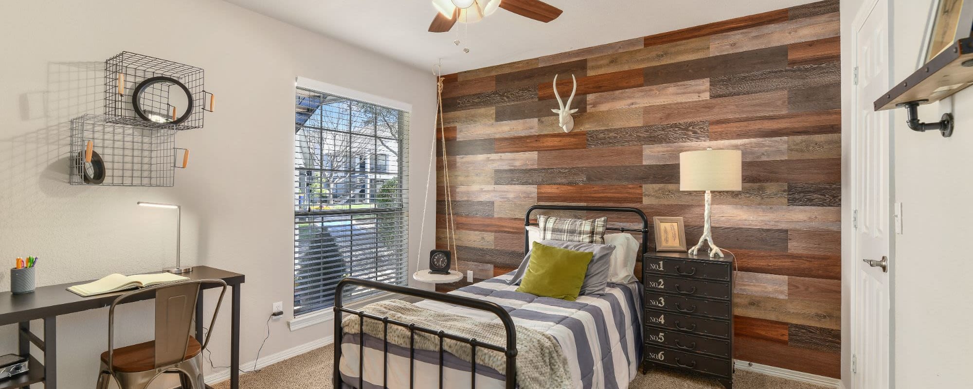 Master bedroom at The Rustic of McKinney in McKinney, Texas