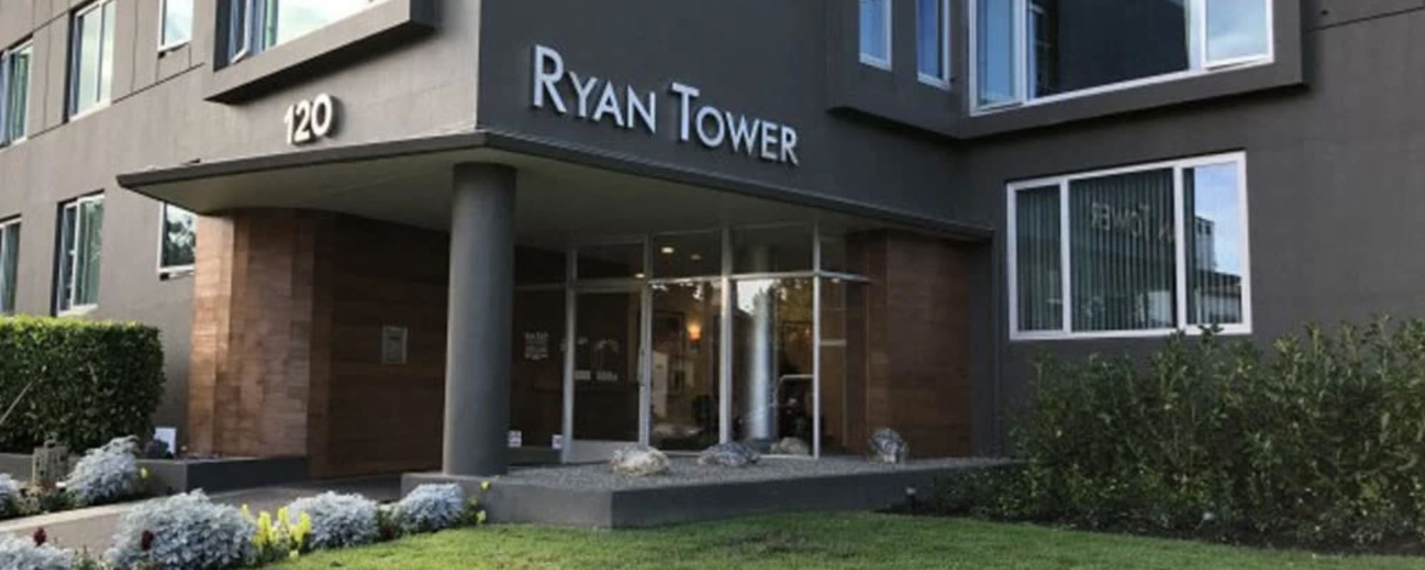 Entrance to Ryan Tower in San Mateo, California
