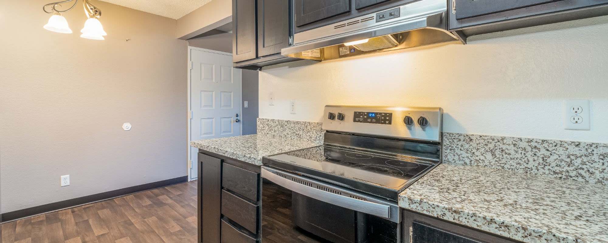 Updated kitchen at Rosewood Park Apartments in Reno, Nevada
