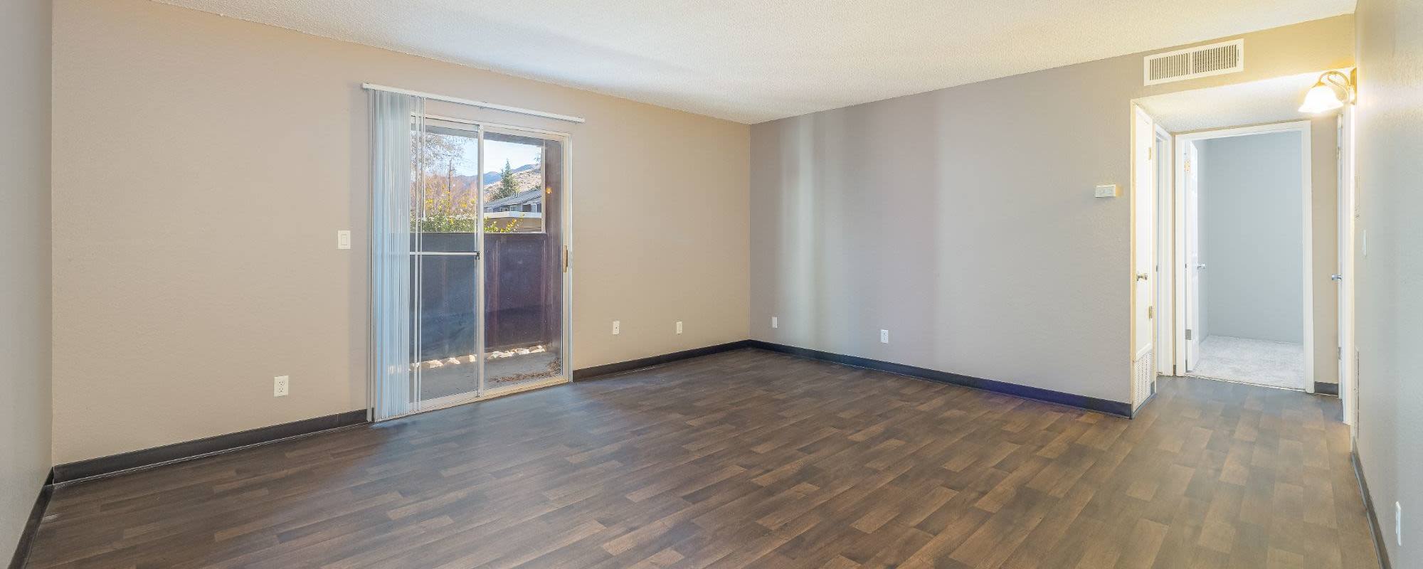 Updated model living space at Rosewood Park Apartments in Reno, Nevada