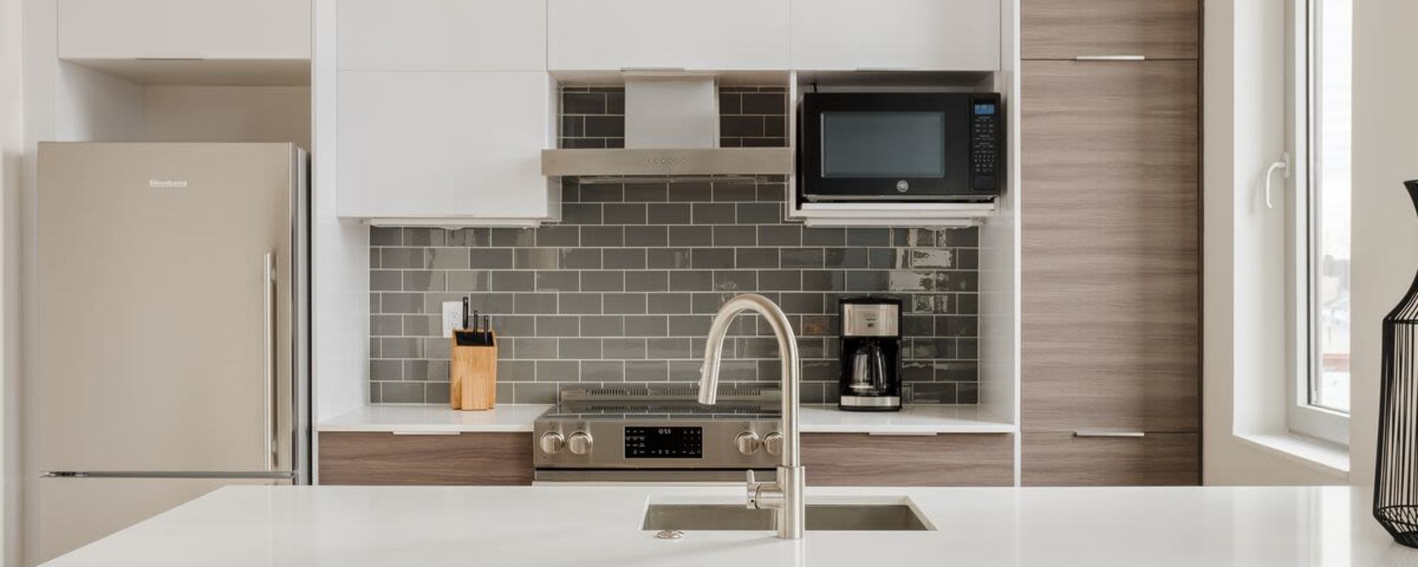 Sleek kitchen at 313 RACE in Philadelphia, Pennsylvania