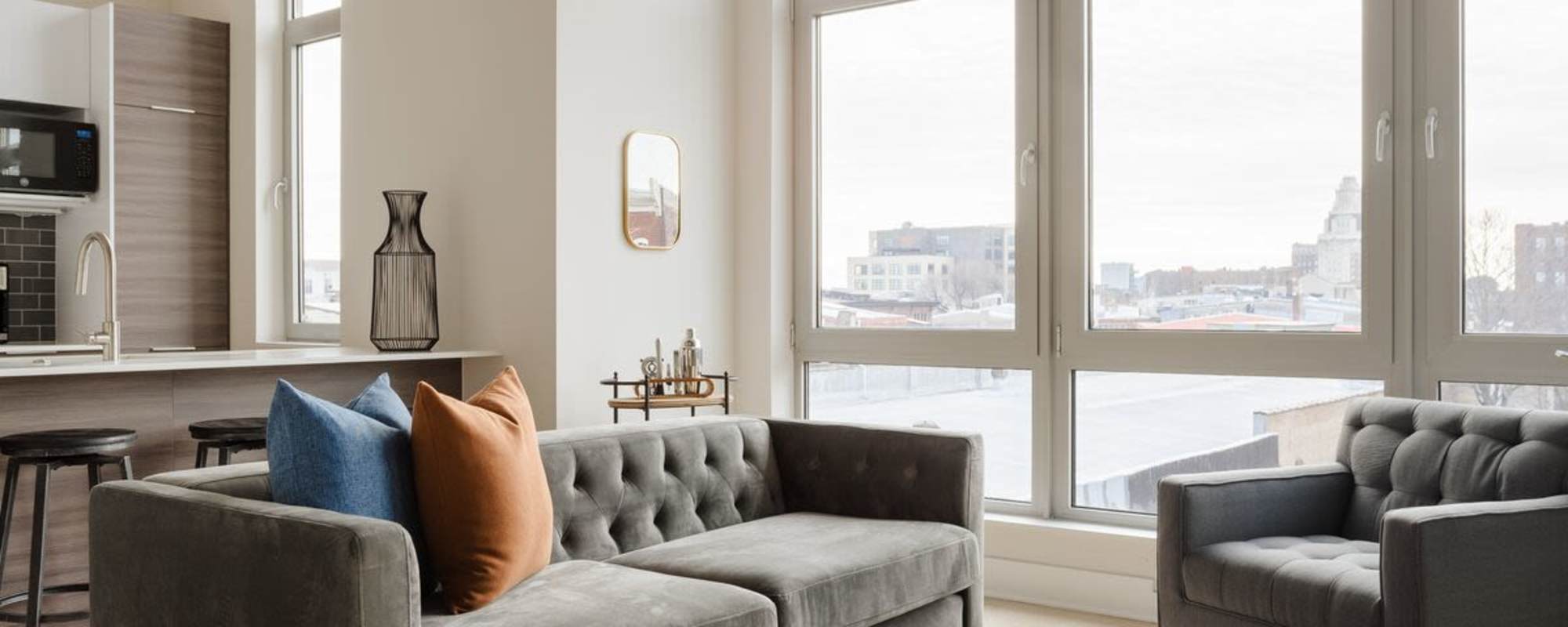 Living room with view at 313 RACE in Philadelphia, Pennsylvania