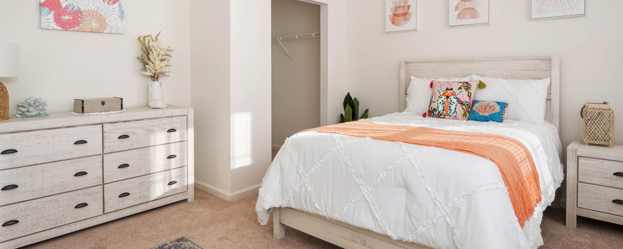 Bedroom with a bed and dresser at Marley Manor in Salisbury, Maryland