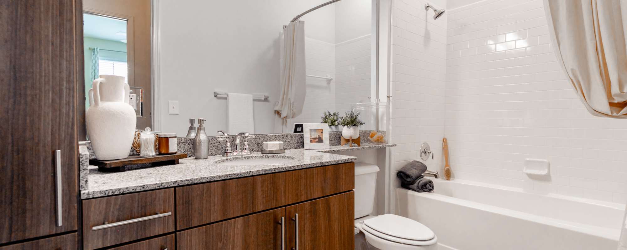 Bathroom with Vanity at Brookleigh Flats in Brookhaven, Georgia