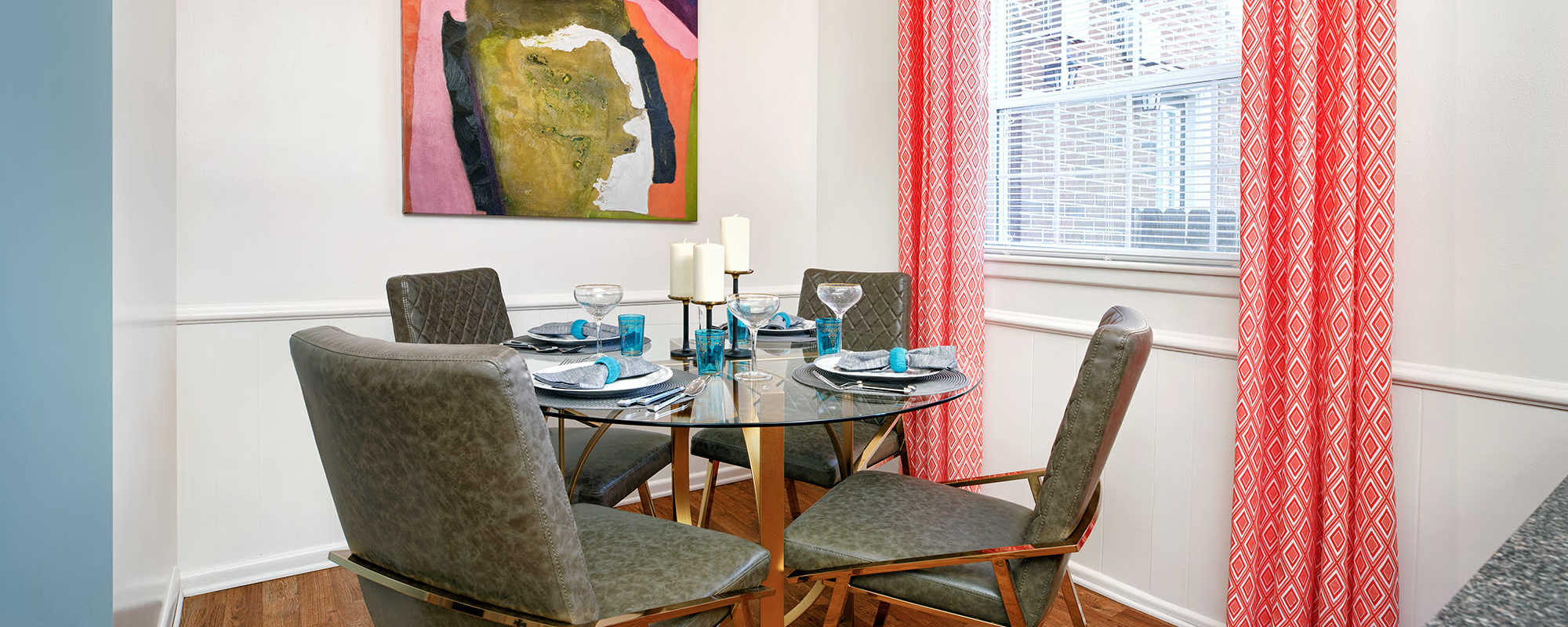 Dining room at The Landing at Oyster Point in Newport News, Virginia 