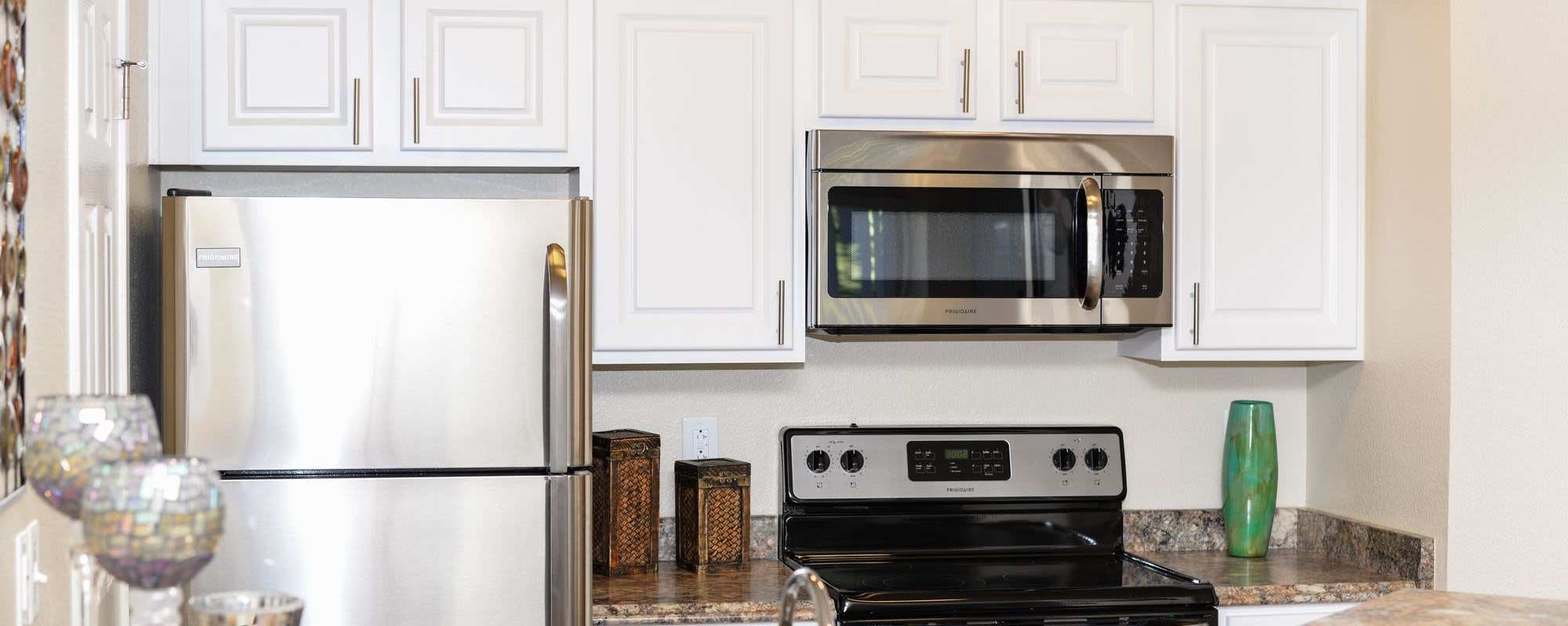 Upgraded kitchen at UTE Creek Apartments in Longmont, Colorado, 