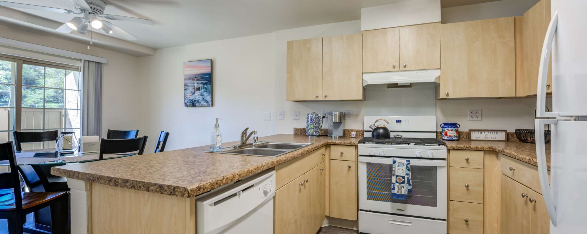 Kitchen at Eucalyptus Ridge in Lakeside, California