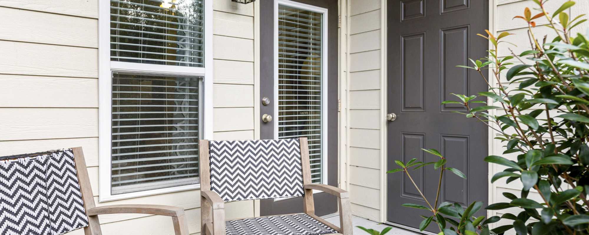 Private patio at The Apartments at Shade Tree in Johns Island, South Carolina