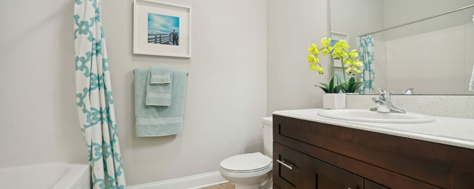 Luxurious bathroom at The Apartments at Shade Tree in Johns Island, South Carolina