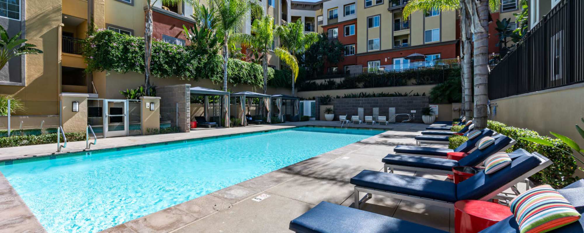 Pool at The Boulevard Apartment Homes in Woodland Hills, California