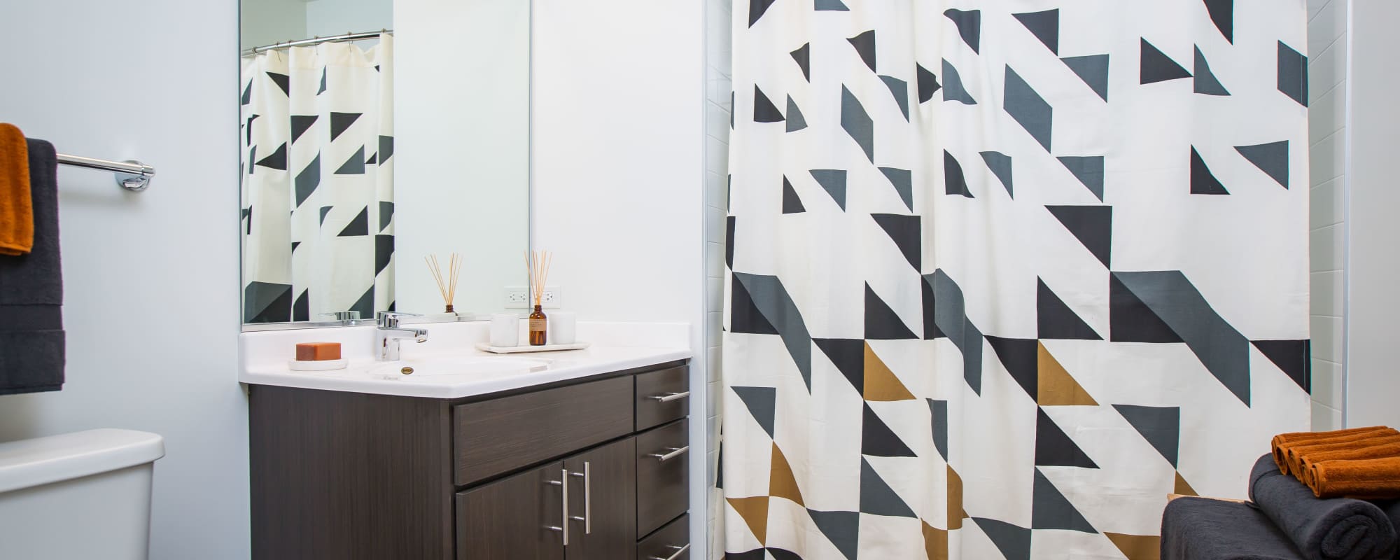 Bathroom at Exhibit On Superior in Chicago, Illinois