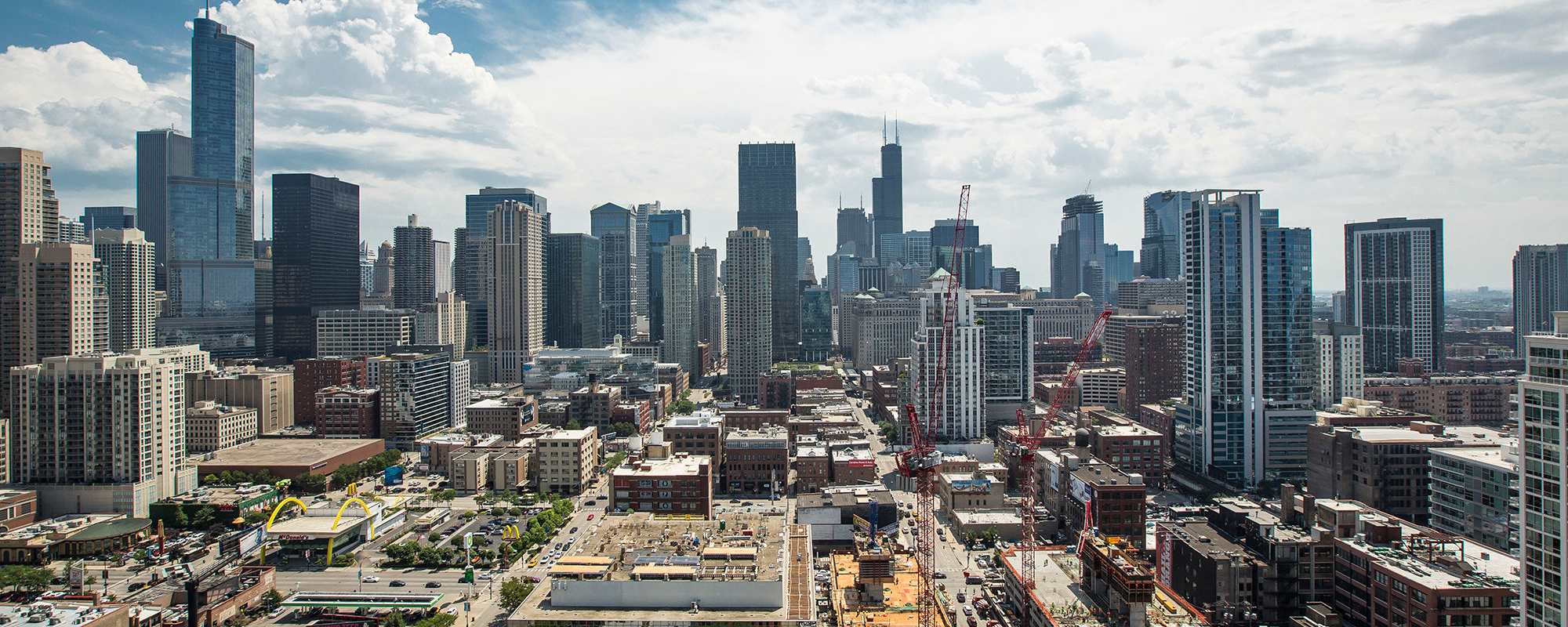 View to the South from Exhibit On Superior in Chicago, Illinois