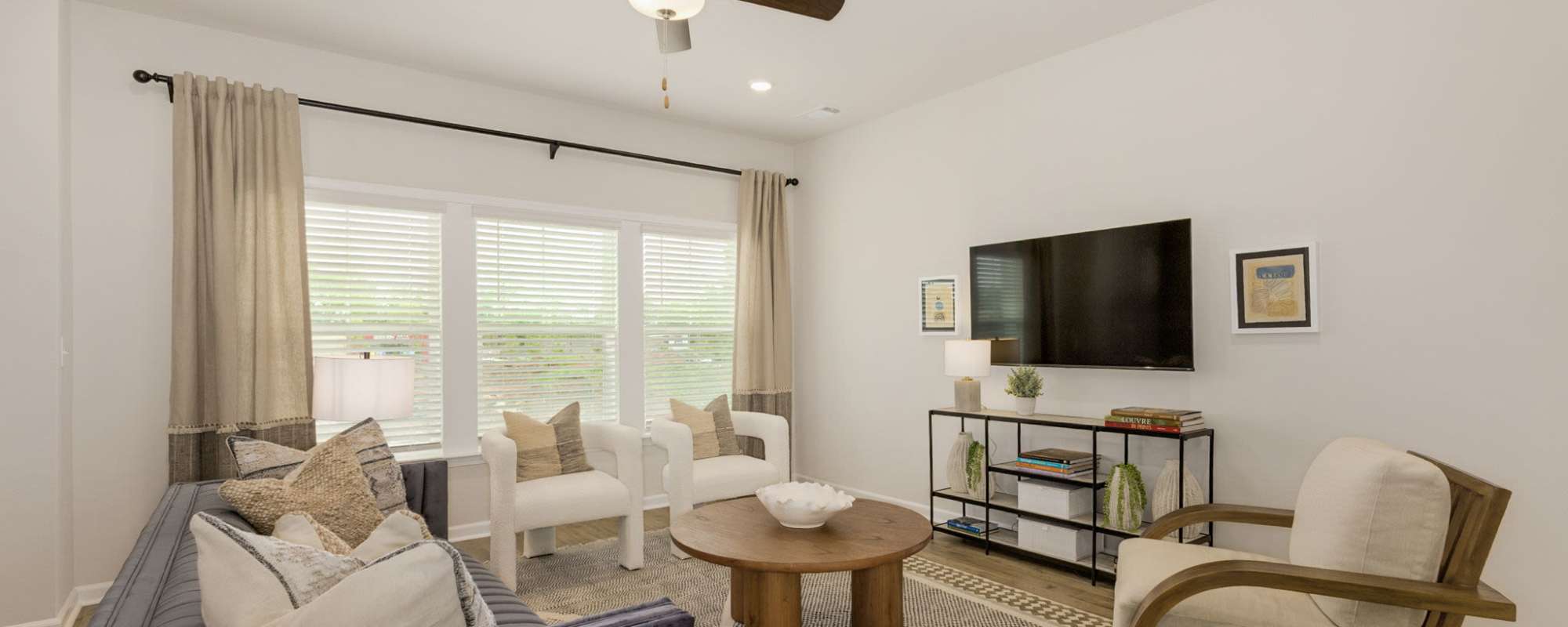 Furnished Living room The Courts at Maverick Yards in Mauldin, South Carolina