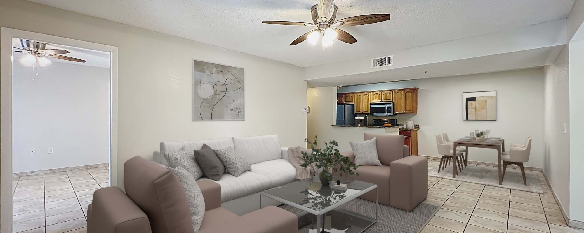 Spacious Living Area of Images Condominiums in Kissimmee, Florida