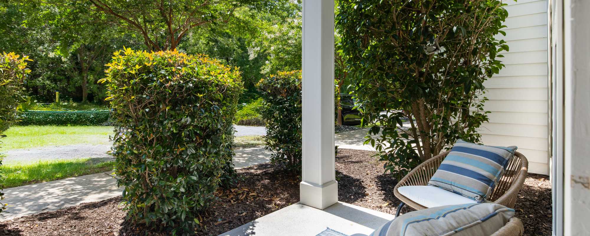 Private patio at The Apartments at Shade Tree in Johns Island, South Carolina