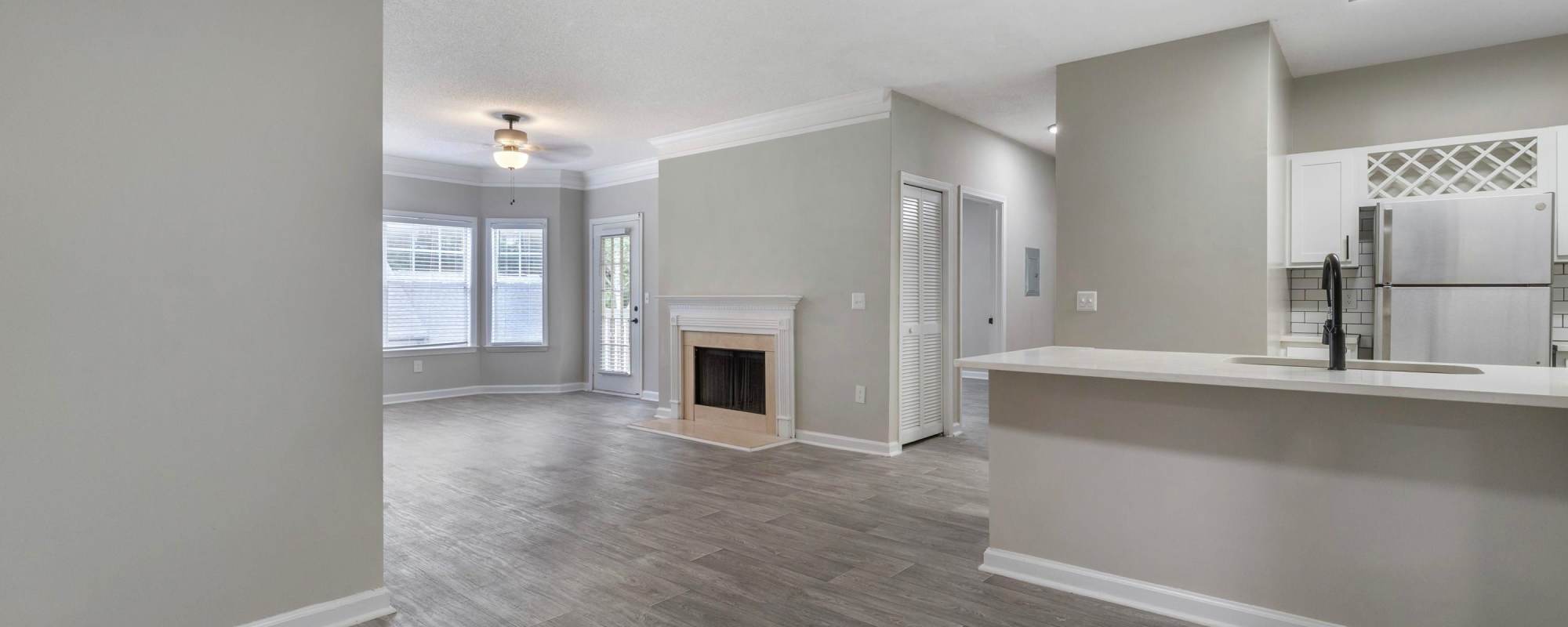 Large Living Area with Fire Place